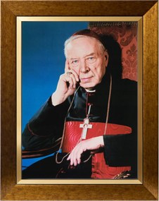 Stefan Wyszyński Szakrális Kép Arany Vászon Díszkeret 30X40