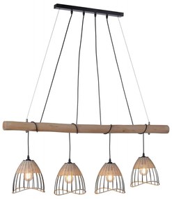 Leuchten Direkt 11156-79 - Csillár zsinóron REED 4xE27/60W/230V