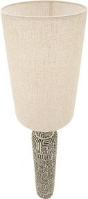 Fekete-krémszínű állólámpa textil búrával (magasság 145 cm) Nairobi – Mauro Ferretti