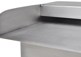 Négyszögletes rozsdamentes acél medence szökőkút 30 cm