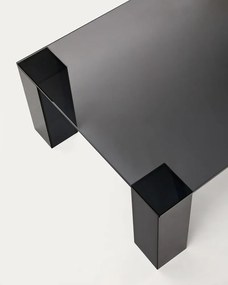 Sötétszürke üveg dohányzóasztal 60x140 cm Adularia – Kave Home