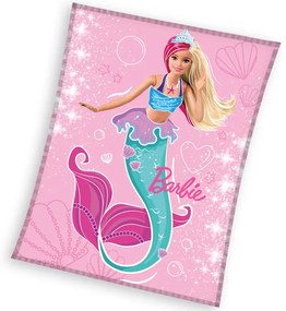 Carbotex Barbie tengeri tündér gyermek takaró, 130x 170 cm