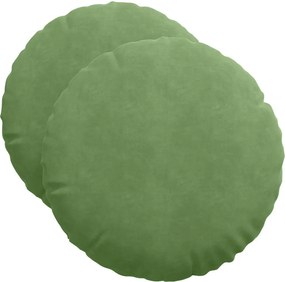 vidaXL Ülőpárnák 2 pcs Világos zöld Ø 40 x 13 cm Bársony