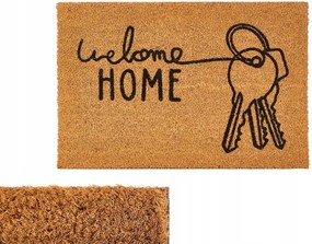 Lábtörlő kókusz cipőajtóhoz Welcome Home 60x40 cm nagy kulcsok