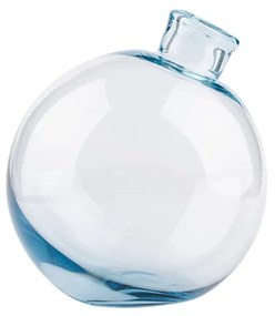 Üveg gömb váza, dekorációs kiegészítő, 1 literes, kék