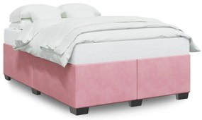 rózsaszín bársony ágykeret 140 x 190 cm