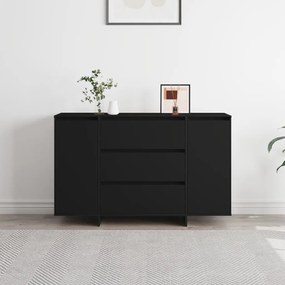 Oldalszekrény Fekete 120x41x75 cm Műanyag