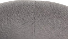 Klub fotel puffal, szürke, ROSE