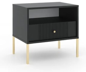 Éjjeliszekrény Fekete Színben. ISEO IS06