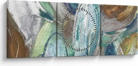 Kép - Absztrakt figurás festészet (órával) (90x30 cm)