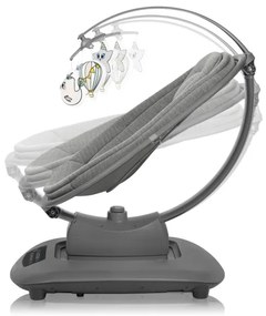 Lionelo - BLOSSOM zenélő babahinta betonszürke + távirányítóval