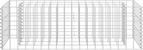 horganyzott acél gabion magaságyás 90 x 30 x 30 cm