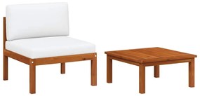 vidaXL kétrészes akácfa kerti pihenőgarnitúra párnákkal és kötéllel