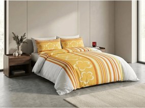 Pamut ágynemű KELOPA narancssárga Ágyneműhuzat mérete: 70 x 90 cm | 140 x 200 cm