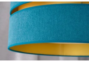 Duolla - Csillár zsinóron DUO 1xE27/15W/230V átm. 40 cm türkiz/arany