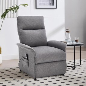 Catini ELYSIO elektromosan állítható relaxációs fotel, világosszürke