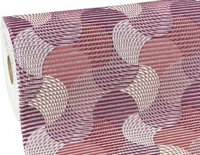 Fürdőszobaszőnyeg Méteres Csúszásgátló Szőnyeg Hullámok Lila Rózsa 350x65 cm