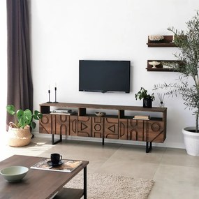 Aristo fém TV-állvány, dió, 50 cm