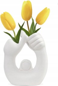 Modern fehér dekoratív váza – Kerámia kezek