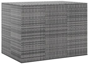 vidaXL szürke polyrattan kerti párnatartó doboz 145 x 100 x 103 cm