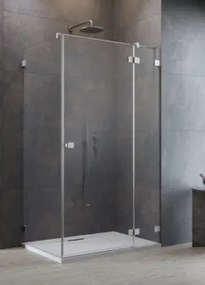 Radaway Essenza Pro Brushed Nickel KDJ szögletes szálcsiszolt króm zuhanykabin 100x100