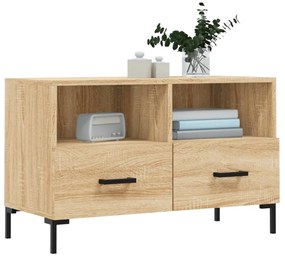 sonoma tölgy színű szerelt fa TV-szekrény 80 x 36 x 50 cm