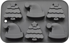 Szilikon karácsonyi forma Mikulás sapka és karácsonyfa muffin csokoládé