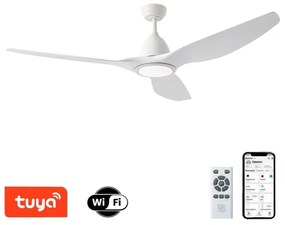 ZEVENTI - LED mennyezeti ventilátor URBINO LED/20W/230V Wi-Fi Tuya fehér + távirányító