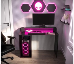 Sarok Gamer PC asztal Garrick 2 (fekete) (LED RGB világítással). Akció -6%. 1064135