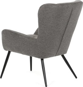 Fotel (füles), szürke, szövet, AK-H9206 GREY2