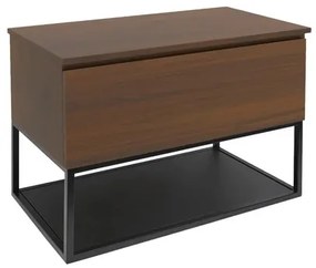 Fürdőszobaszekrény fedőlemezzel SAT B-Way 79x57x45 cm diófa matt BWAY80NUTDF