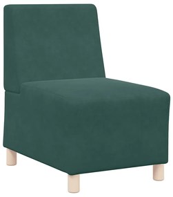 sötétzöld bársony kanapéfotel 55 cm