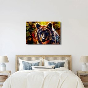 Kép - Medve, festmény (90x60 cm)