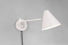 Elefántcsont színű konnektorhoz csatlakoztatható fali lámpa hajlítható szerkezettel ø 15 cm Cosima – Trio