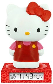Hello Kitty Red 3D éjszakai lámpa és ébresztőóra