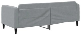 világosszürke szövet kanapéágy keret 80 x 200 cm
