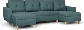DORIS MAX Kinyitható sarokkanapé Türkizkék