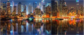 Manhattan képe éjjel (120x50 cm)