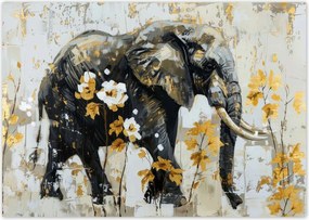 Poszterek A3 Szint Elefánt Absztrakt Arany ékezetek