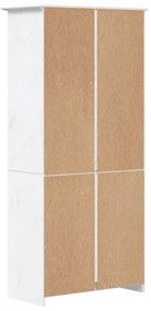 BODO fehér tömör fenyőfa könyvszekrény 82 x 40 x 173 cm
