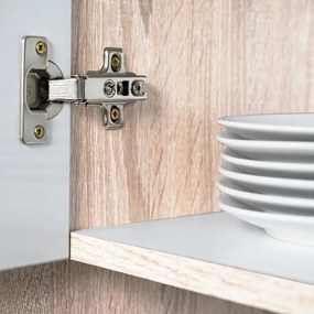 Yorki 210 konyhabútor sonoma tölgy korpusz,selyemfényű fehér fronttal