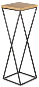 Virágállvány 70x24 cm fekete/barna