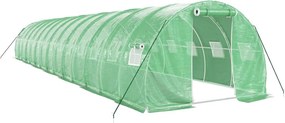 vidaXL zöld acélvázas melegház 42 m² 14 x 3 x 2 m
