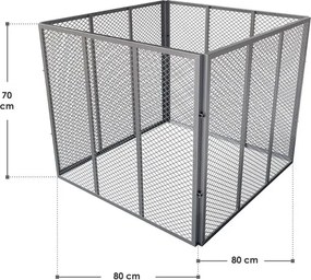 Juskys Fém komposztáló 450 l - ezüst