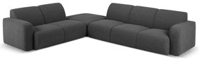 Sötétszürke buklé sarokkanapé (bal oldali) Molino – Micadoni Home