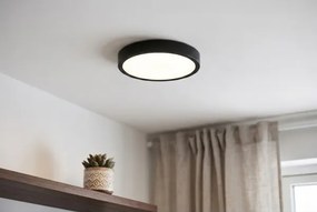 Brilagi -LED fürdőszobai mennyezeti lámpa érzékelővel ZENNA LED/12W/230V átm. 25 cm IP44 fekete