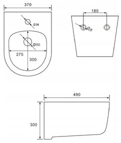Mexen Carmen Rimless, falra akasztható WC csésze ülőkés + bidé, fehér, 30880400 + 35884900