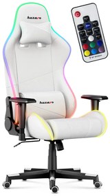 Gamer szék, FORCE fehér RGB LED játékszék