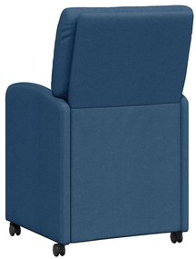 Kerekes Étkező Székek 2 pcs Kék 57 x 67 x 95 cm szövet