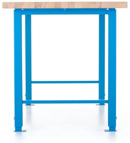 Állítható magasságú műhelyasztal Basic, 120 x 80 cm, kék - ral 5012